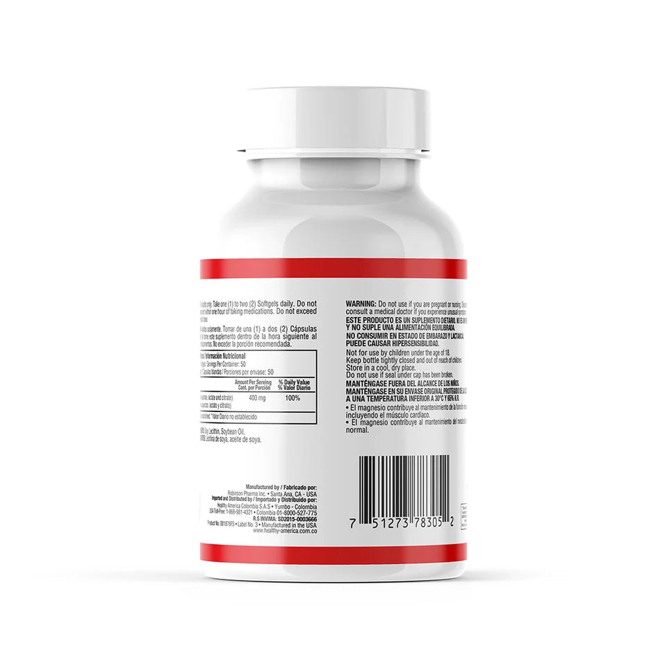 Super Magnesio 400mg - 100 Softgels