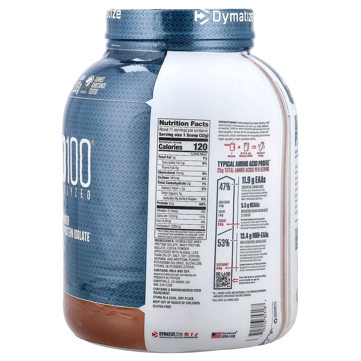 ISO100 Proteina isolate Gourmet Chocolate - 1.4 Lb