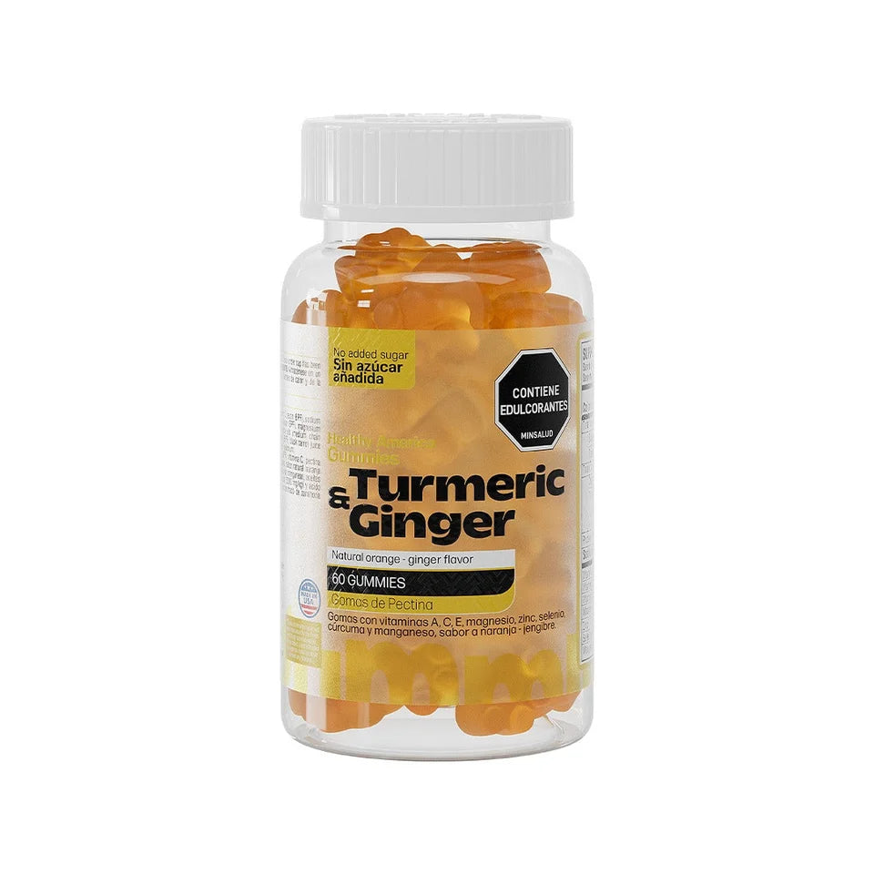 Cúrcuma y Jengibre Gomitas - 60 Und