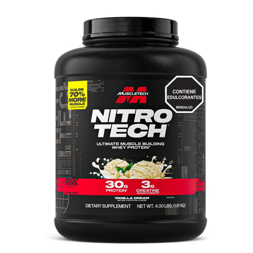 Nitro Tech Proteína + Creatina - 4 Lb
